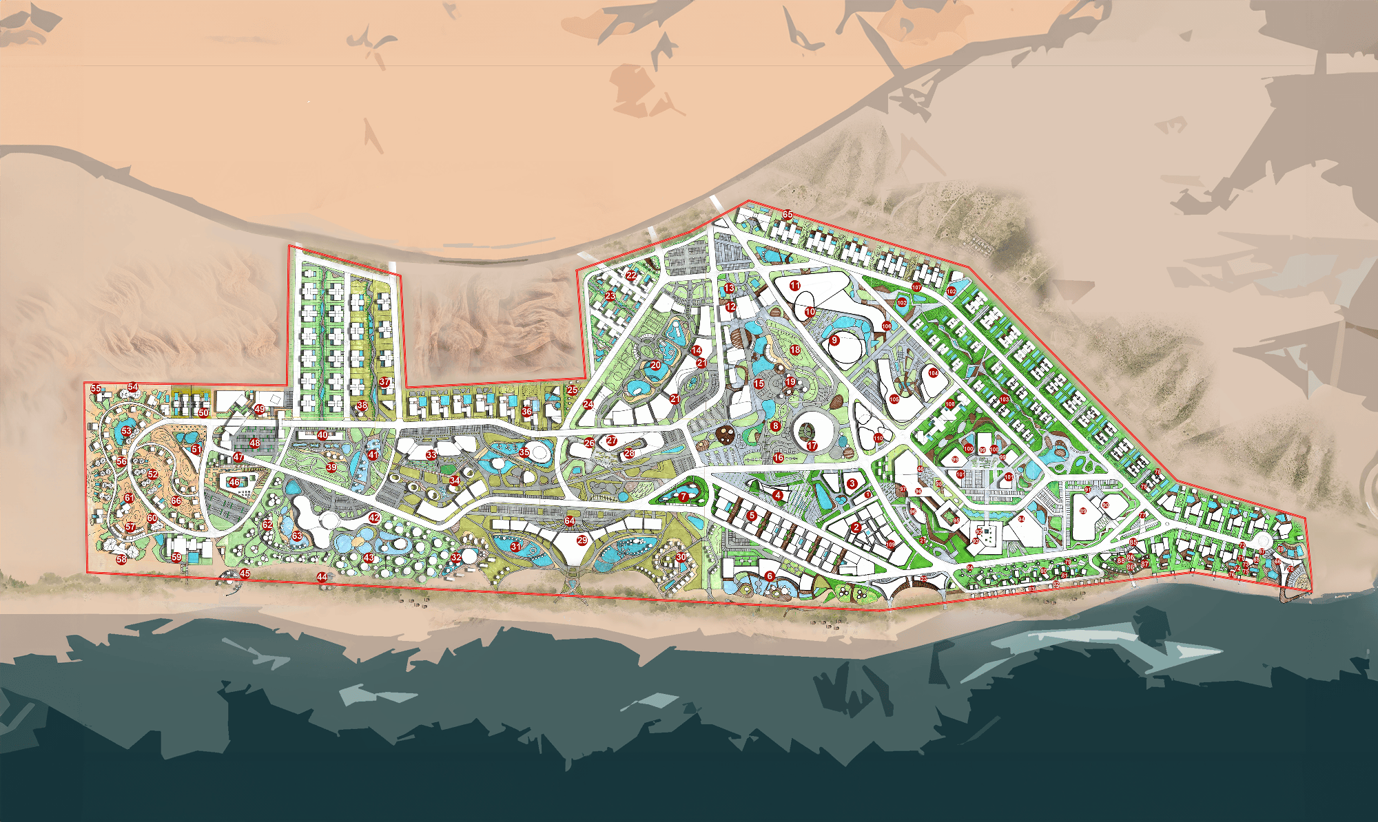 Resort Concept on 1M m² in Oman